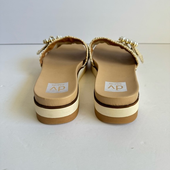 Dolce Vita Caster Sandals Pearl Beachy Coastal Slip On Shoes Platform Womens 8.5 - Picture 7 of 13